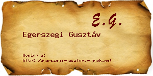 Egerszegi Gusztáv névjegykártya