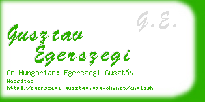 gusztav egerszegi business card