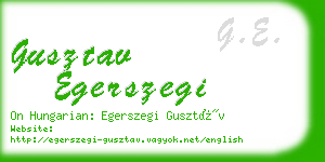gusztav egerszegi business card